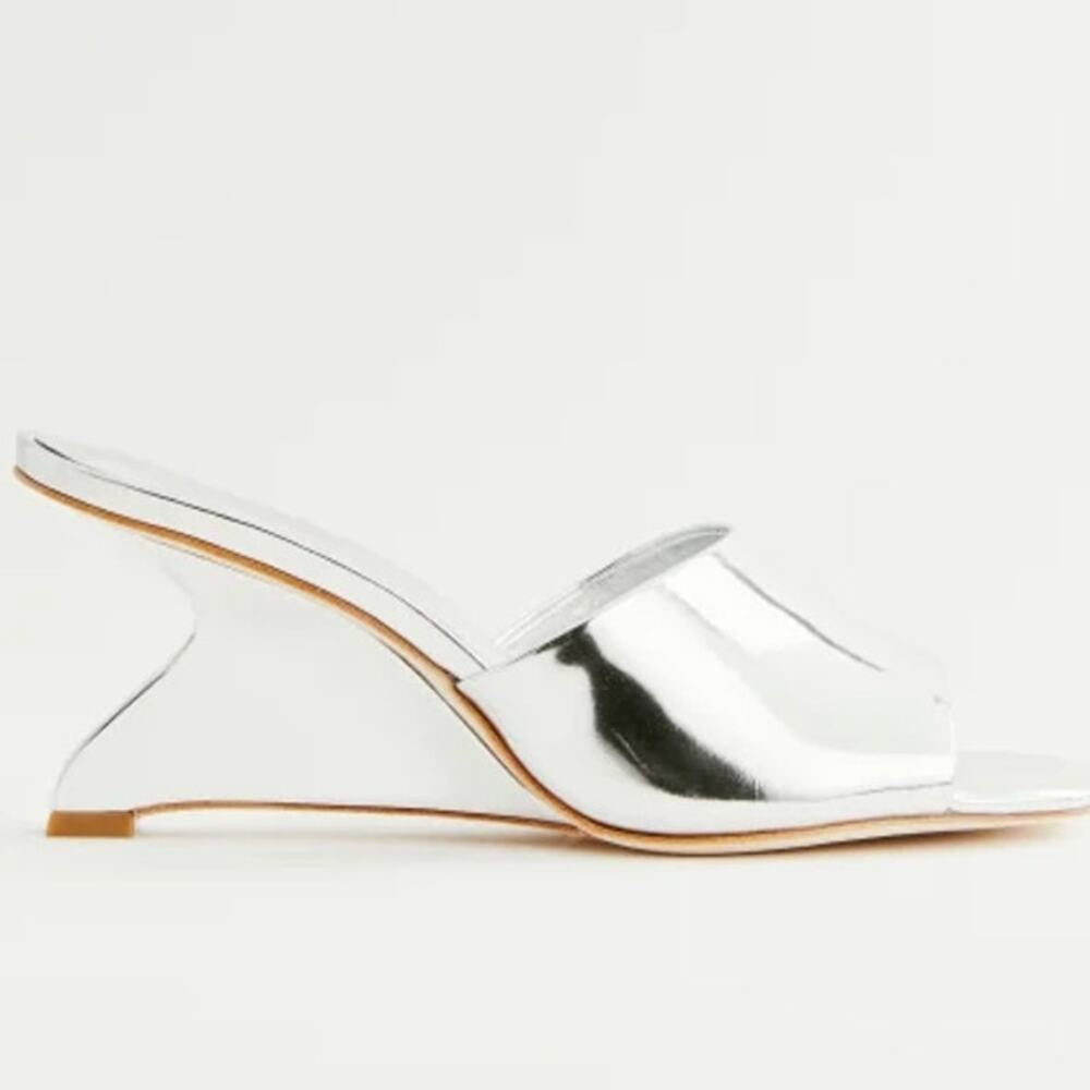 Reformation Silver Sandals